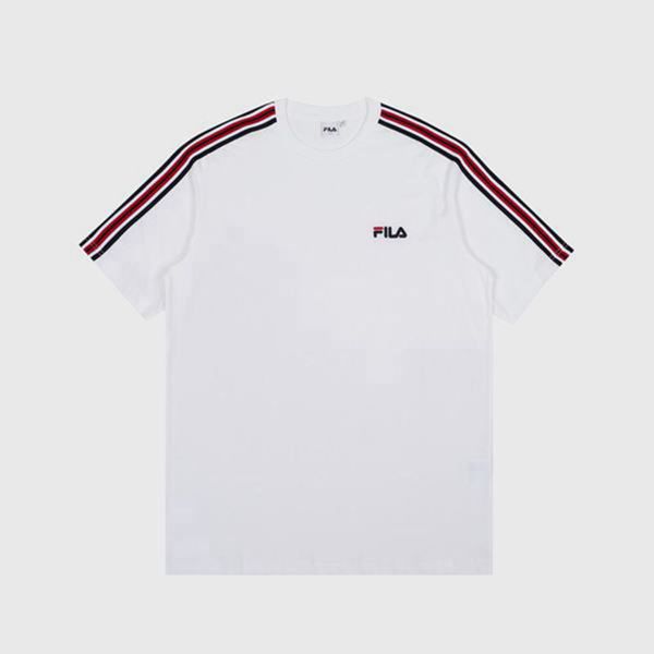 Fila Tričká Damske Biele - Signature Striped S/S Vypredaj - Slovakia 24907-ZXRK